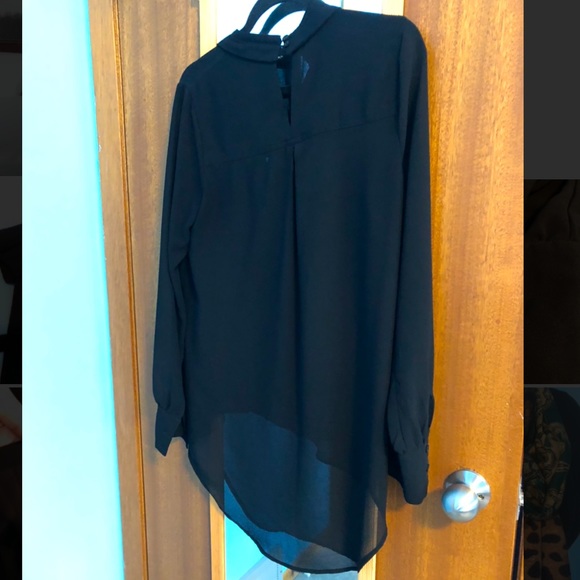Double Zero Sheer Black Tunic - Picture 3 of 7